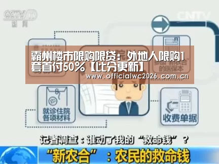 霸州楼市限购限贷:外地人限购1套首付50%【比分更新】(图2) FIFA 2026