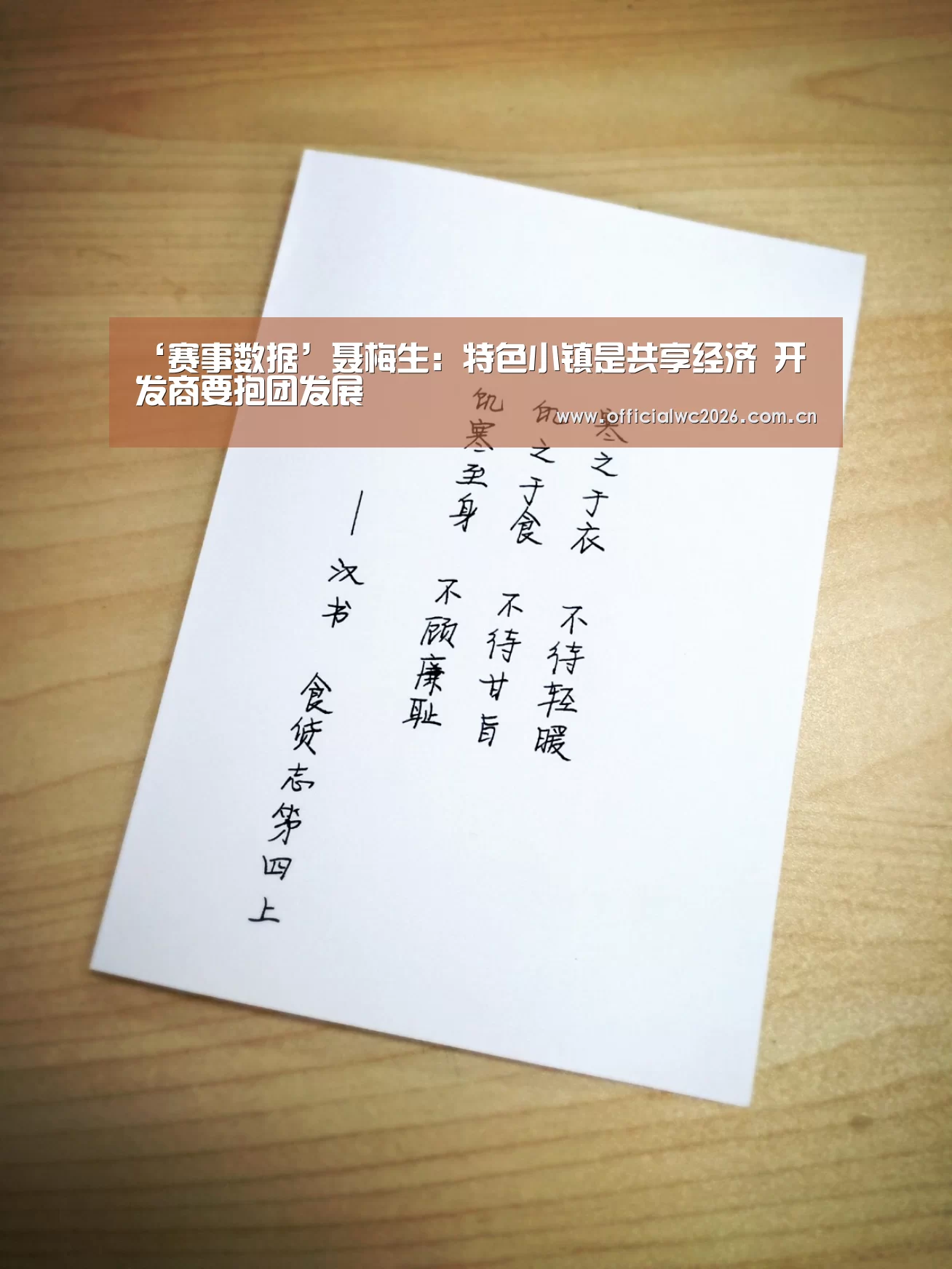 ‘赛事数据’聂梅生:特色小镇是共享经济 开发商要抱团发展(图2) 赛事数据